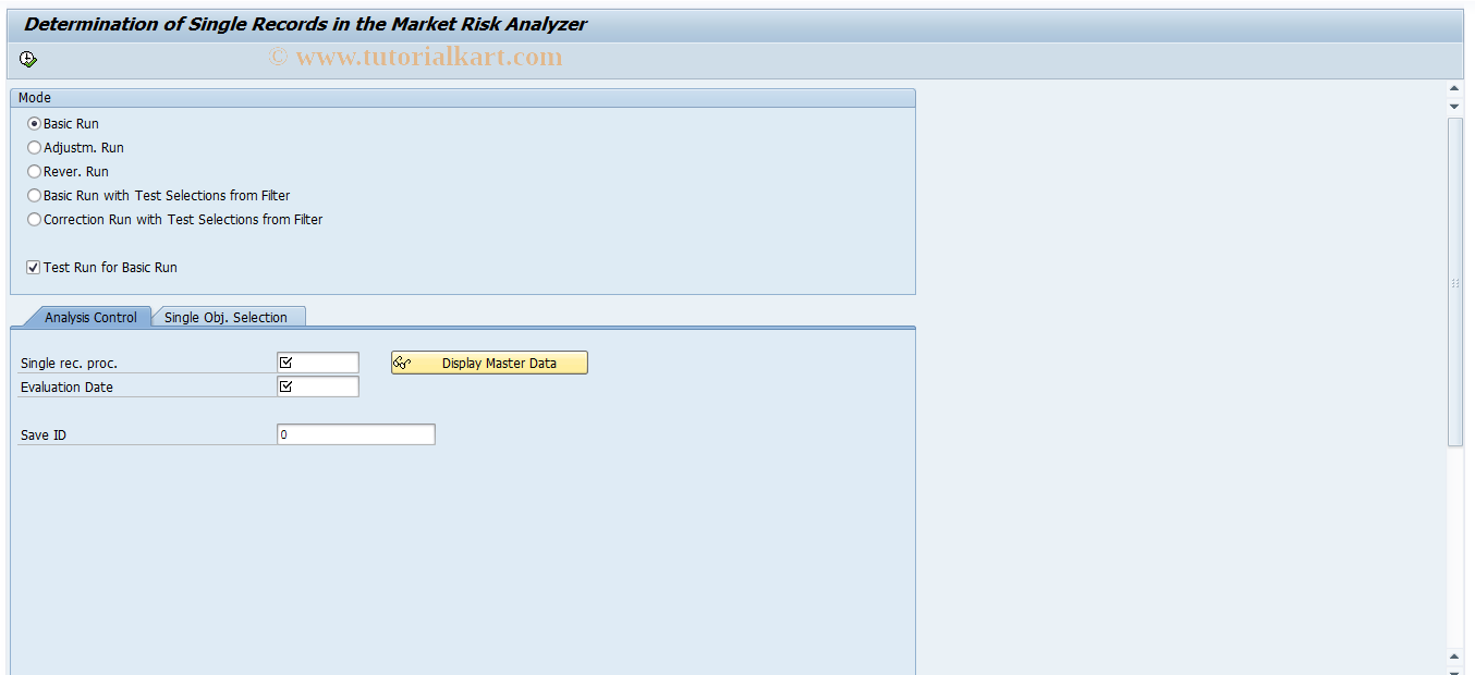 SAP TCode RAEP1 - Procedure for Single Records in MRA