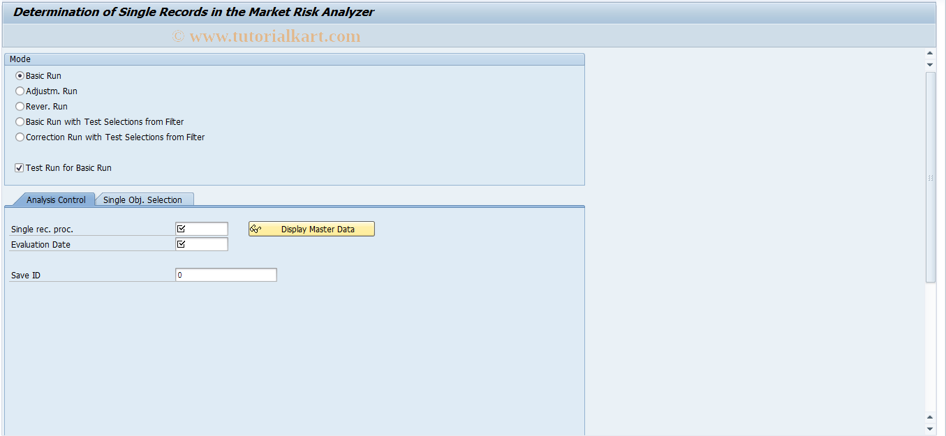 SAP TCode RAEP1_VT_OLD - Procedure for Single Records in MRA