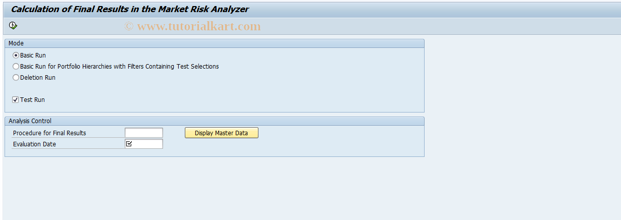 SAP TCode RAEP2 - Procedure for Final Results: RA