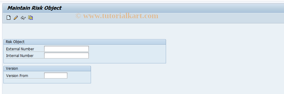 SAP TCode RCDEF_OLD - Definition of Risk Object