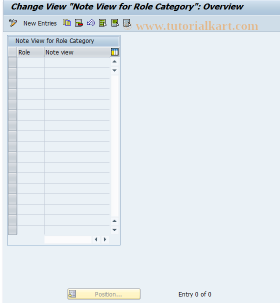 SAP TCode REBDBE0106 - BE: Assignment Object Part -> NoteID