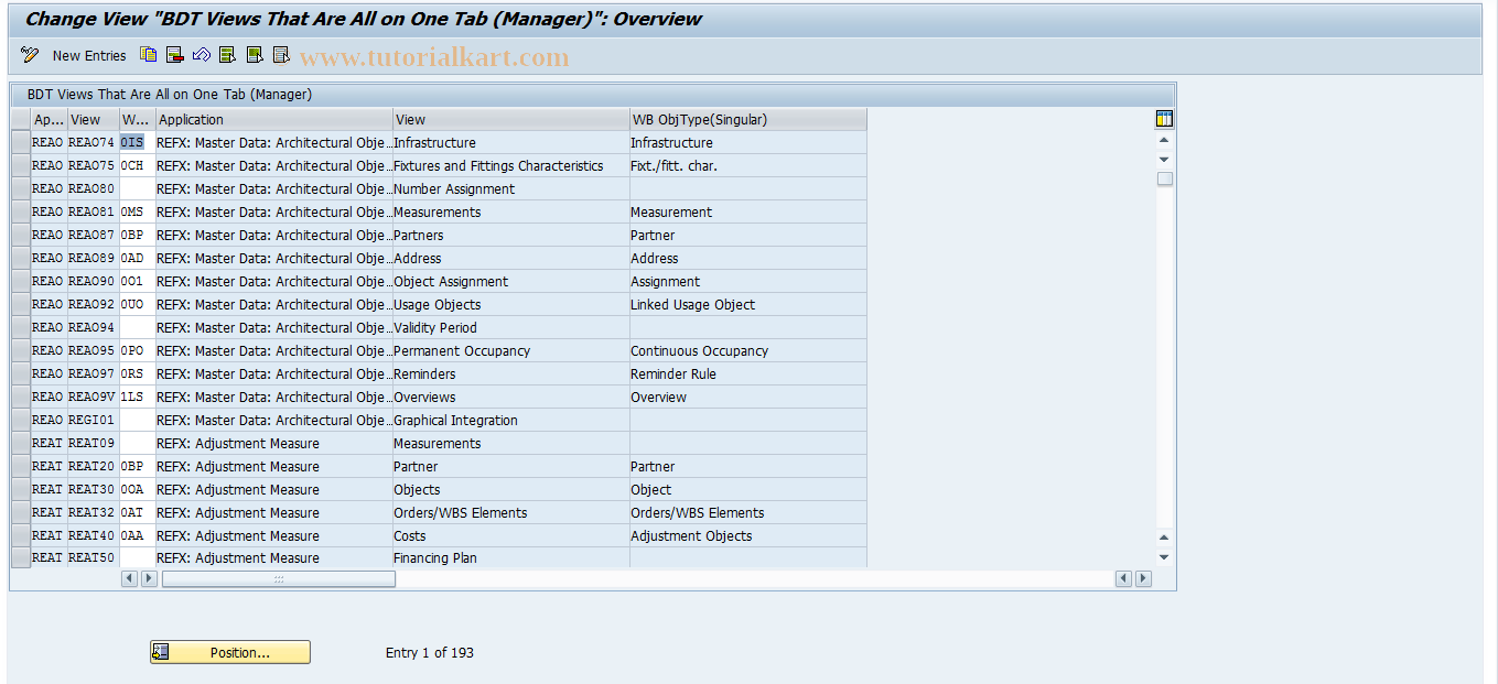 SAP TCode RECABDTSCR - Manager Subscreens in BDT