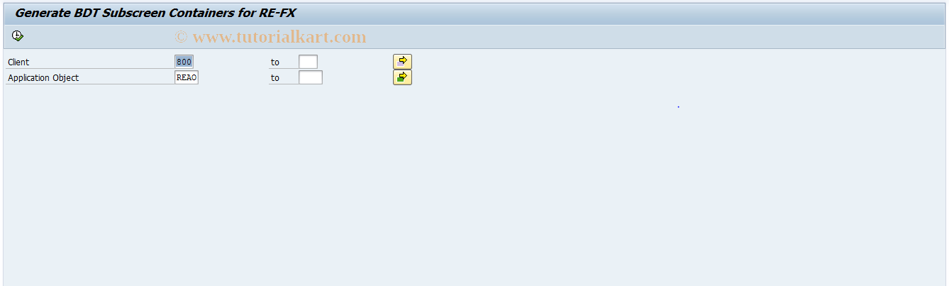 SAP TCode RECABT - Generate BDT Subscreen Containers