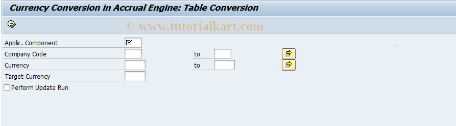 SAP TCode RECAECADJAE - Euro Changeover: Accrual Engine