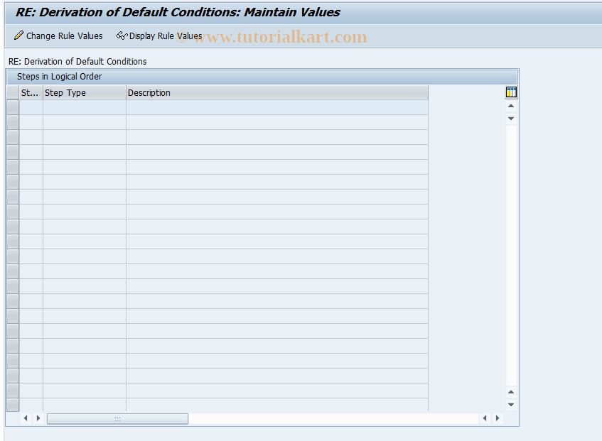 SAP TCode RECDDC02 - Derivation Tool: Rule Values