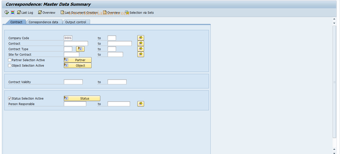 SAP TCode RECPA410 - Master Data Summary