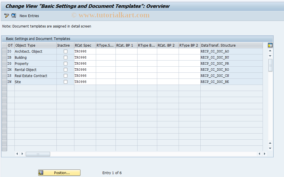 SAP TCode RECPYA - Basic Settings and Document  Templates