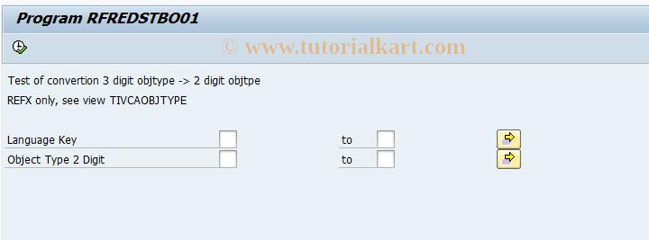 SAP TCode REDSTBO01 - Check Object Type Texts in TBO01