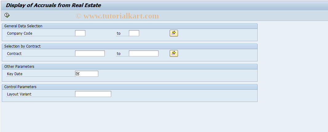 SAP TCode REEXACRSHOW - Display Accrual Objects