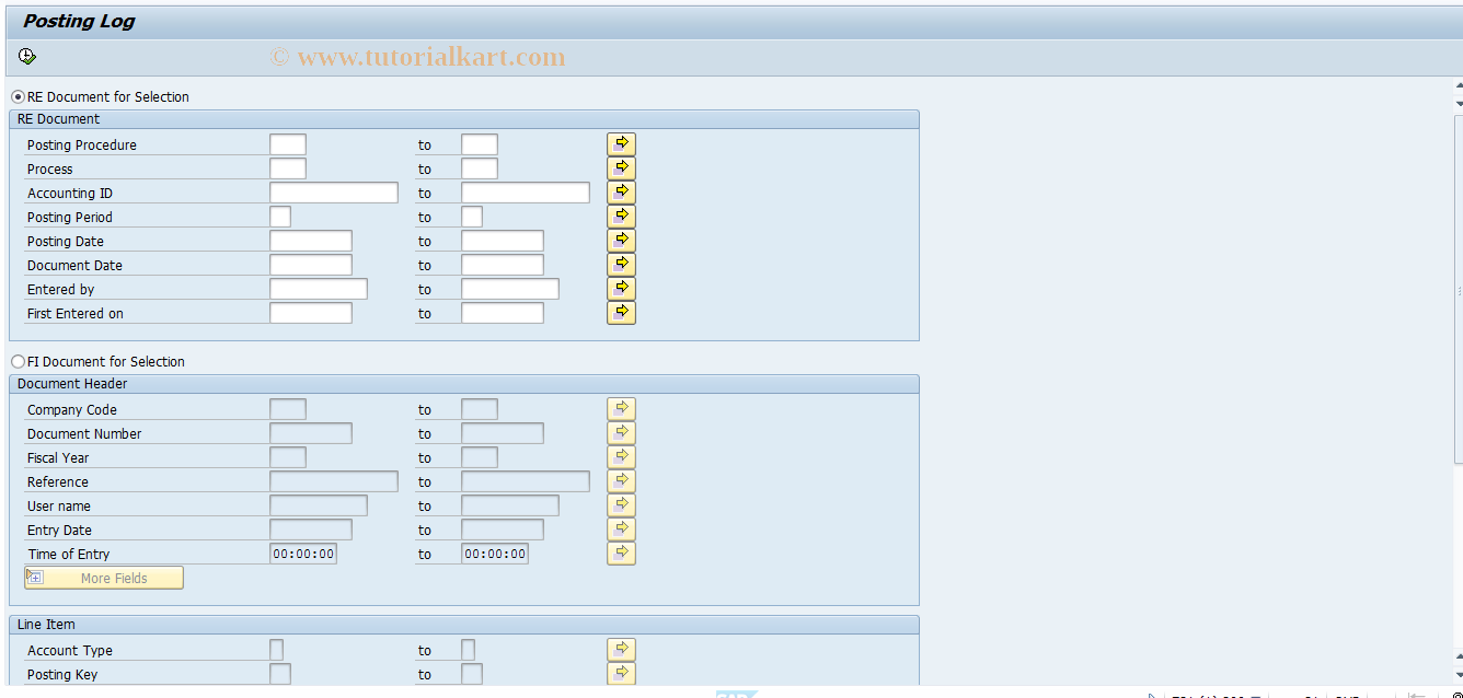 SAP TCode REEXPL - Posting Log