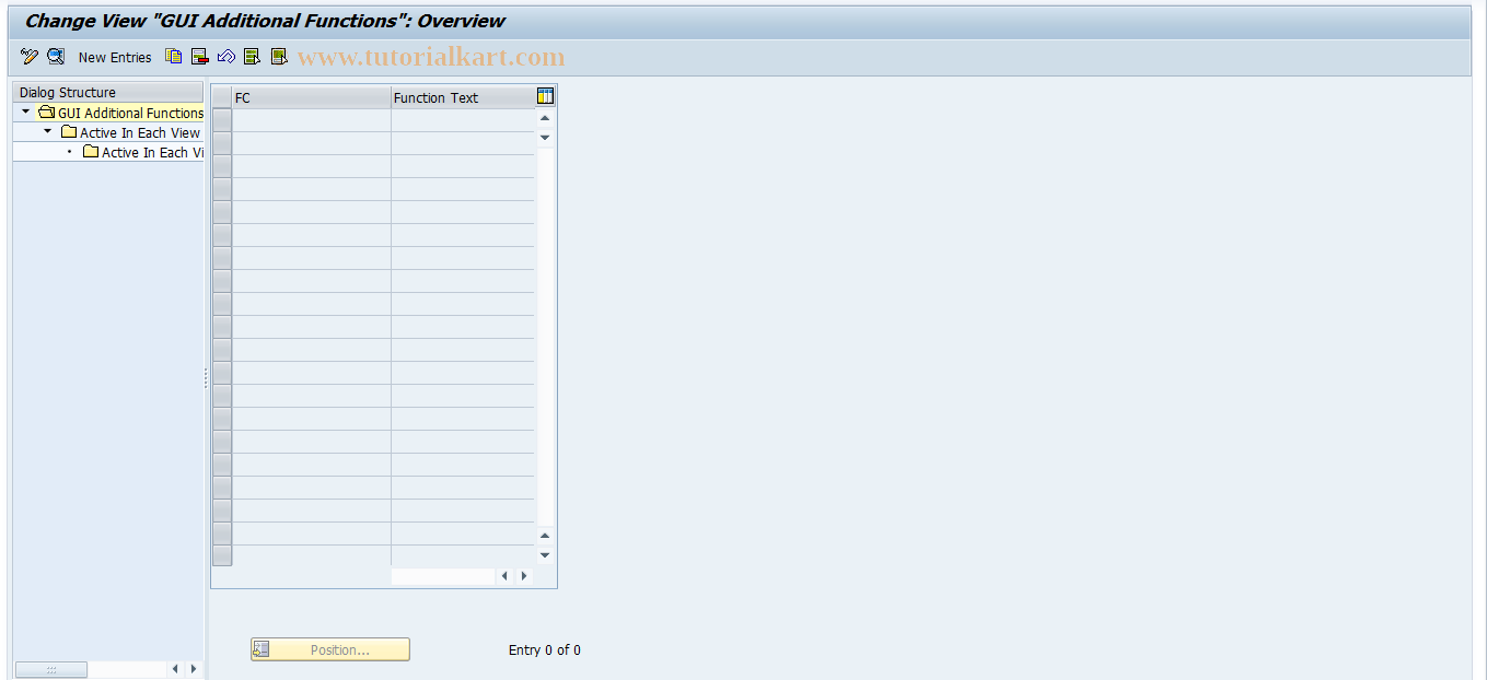 SAP TCode REITTC0009 - TC: CUA Addit. Functions