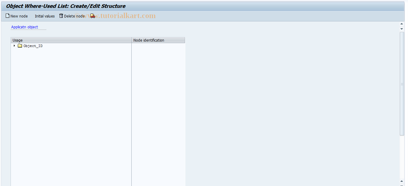 SAP TCode REITTC0022 - TC: Where-Used List: Structure