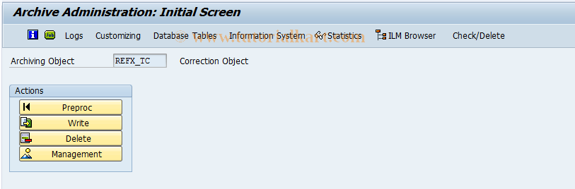 SAP TCode REITTCAR - Archive Rental Objects