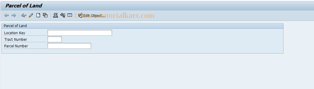 SAP TCode RELMPL - Process Parcel of Land