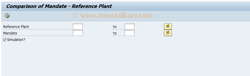 SAP TCode REMMBAPLANT - Compare Reference Plant - Mandates