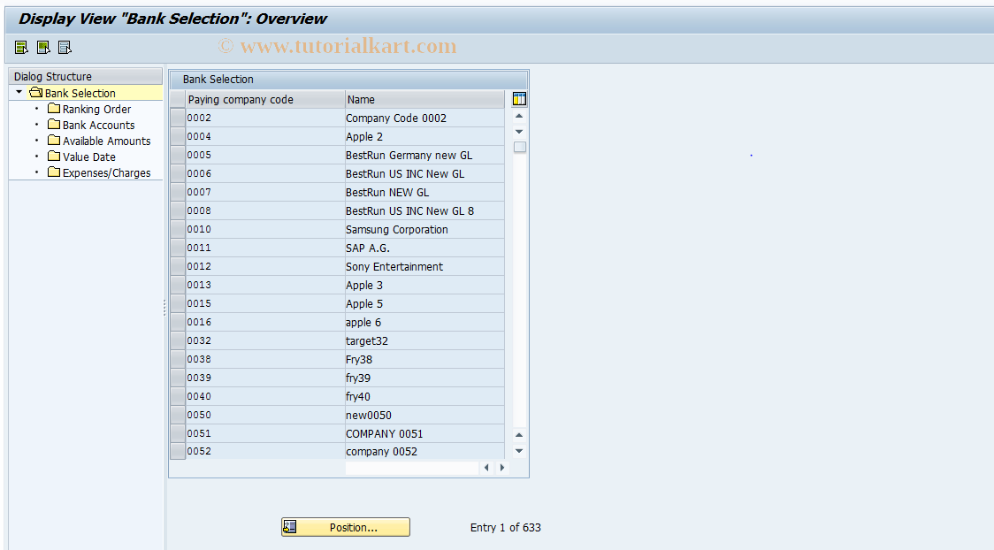 SAP TCode REMMHBACC - House-Bank-Dependent Settings