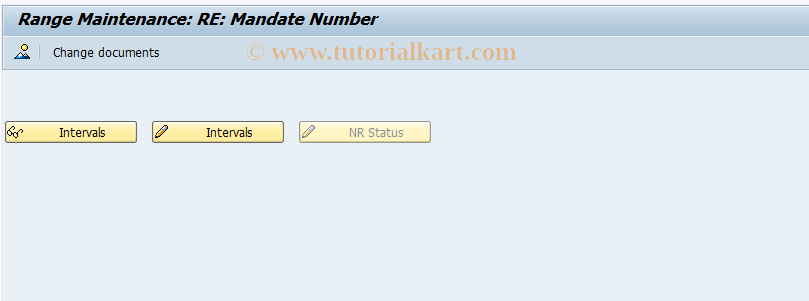 SAP TCode REMMMNID - Number Range Maintenance - Mandates