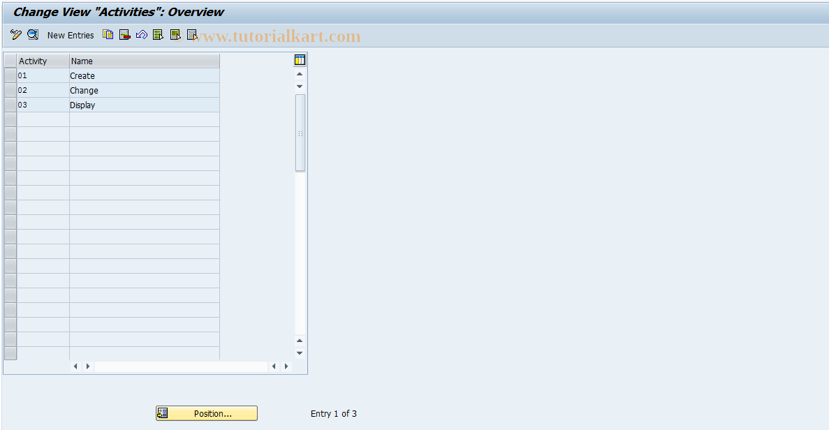 SAP TCode REMN0018 - MN: Activities