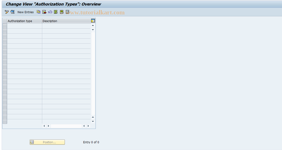 SAP TCode REMN0102 - MN: Authorization Types