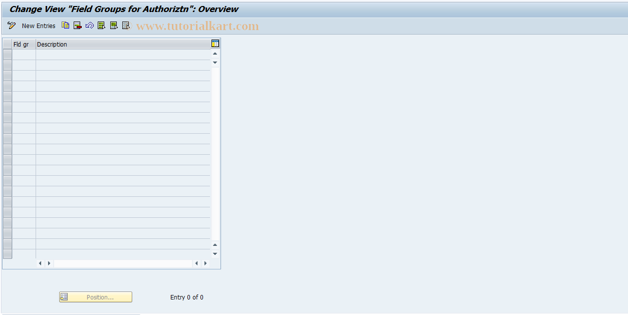 SAP TCode REMN0103 - MN: Field Groups for Authorization