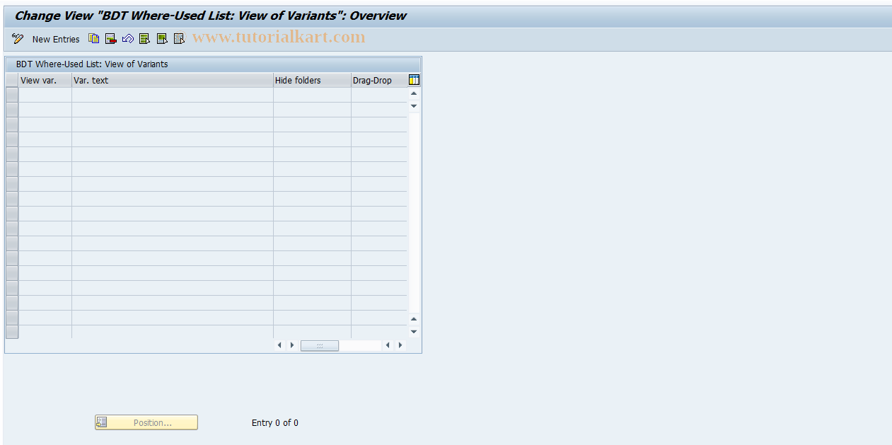 SAP TCode REMN0107 - MN: Where-Used List: Views