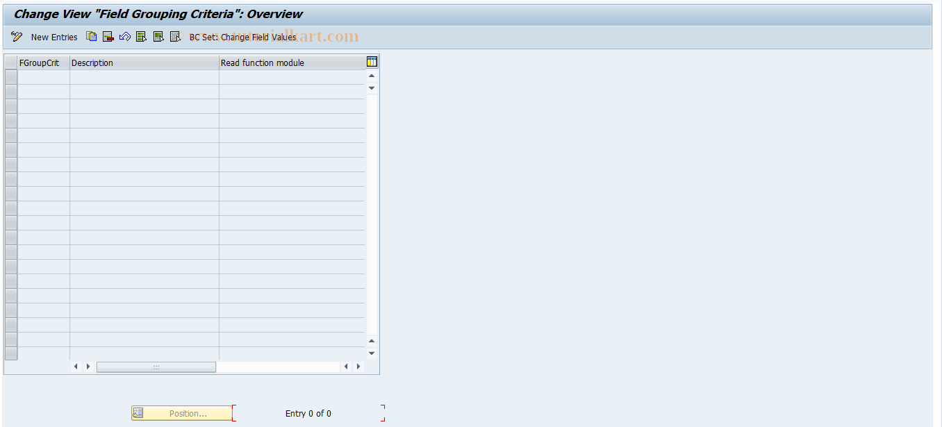 SAP TCode REORMP0012 - MP: Field Modification Criteria