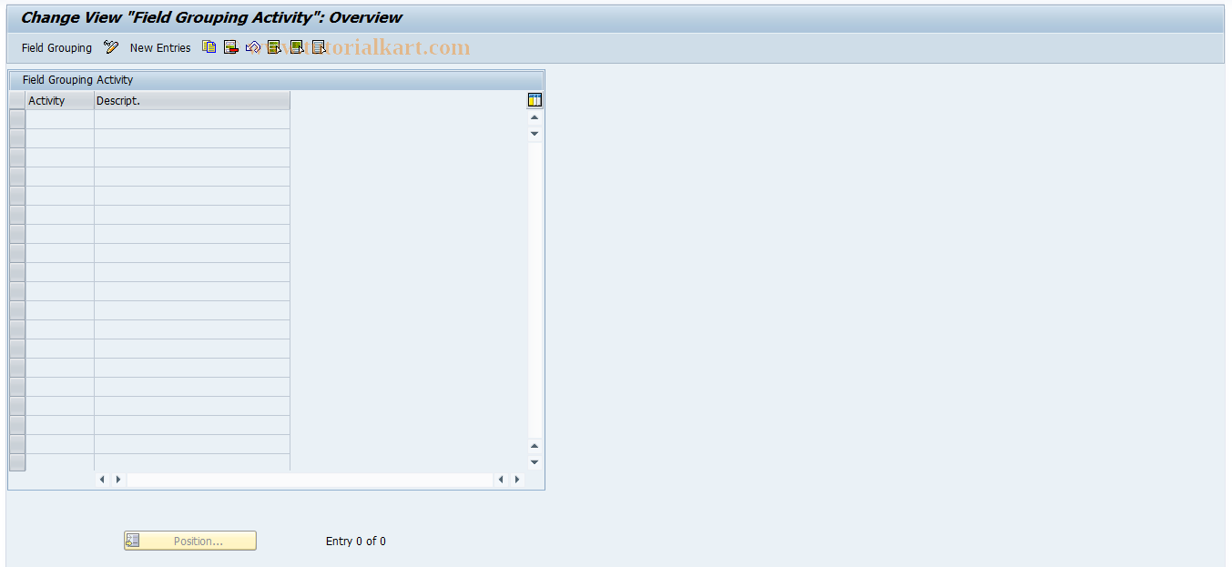 SAP TCode REORMP0100 - MP: Field Modification per Activity