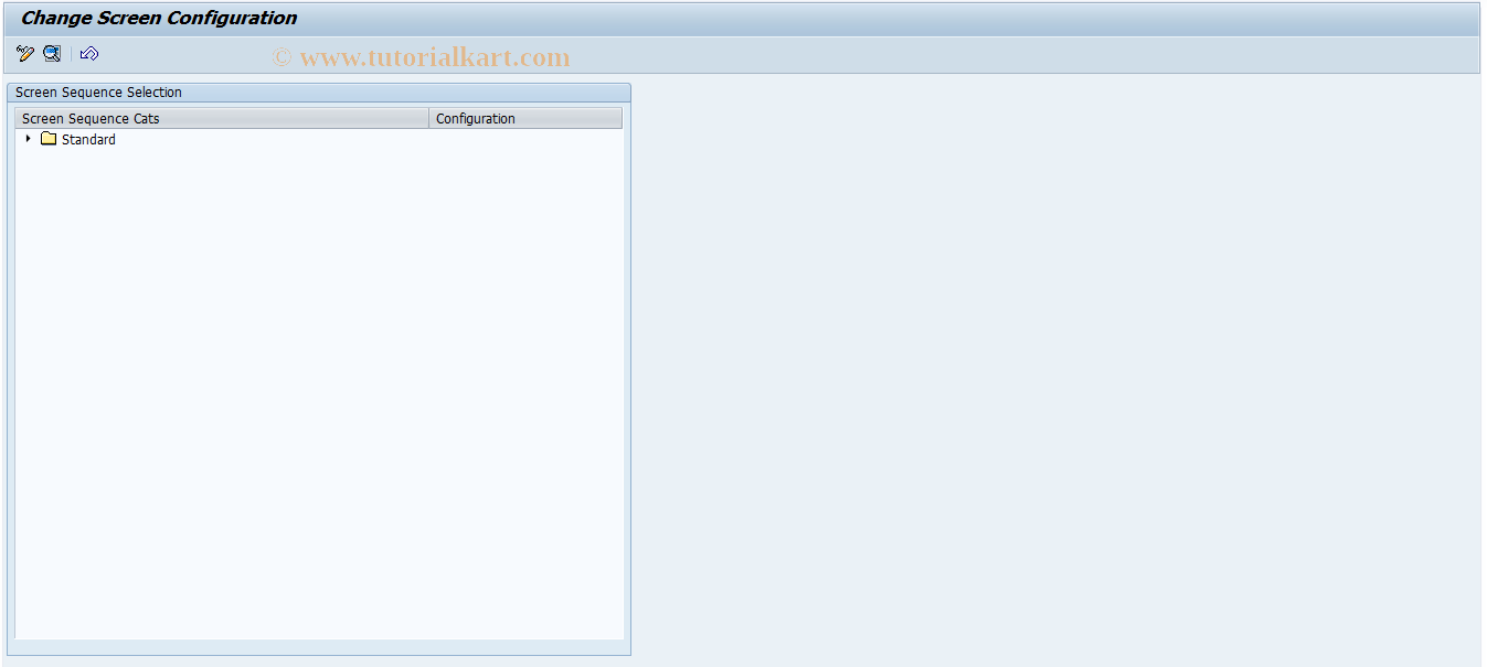 SAP TCode REORMP0104 - MP: Screen Configuration