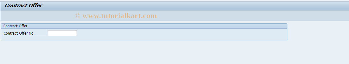 SAP TCode REOROF - Edit Contract Offer