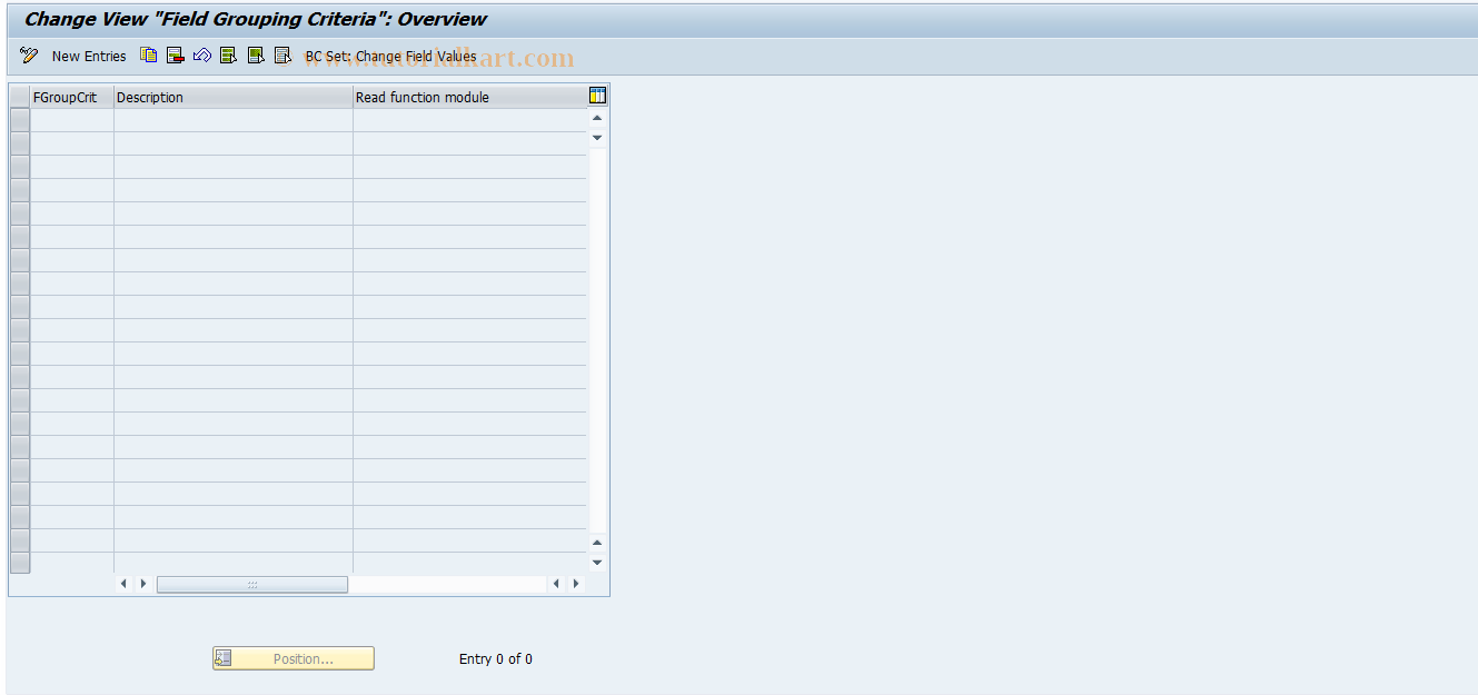 SAP TCode REOROO0012 - OO: Field Modification Criteria