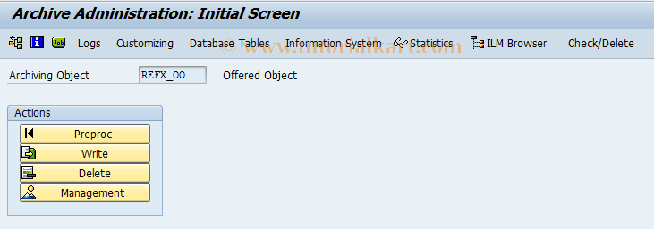 SAP TCode REOROOAR - Archive Offered Objects