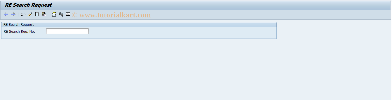 SAP TCode REORRR - Edit RE Search Request