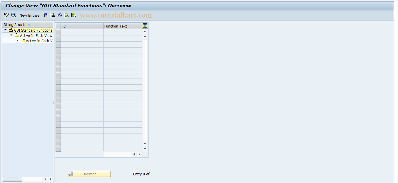 SAP TCode REORRR0008 - RR: CUA Standard Functions