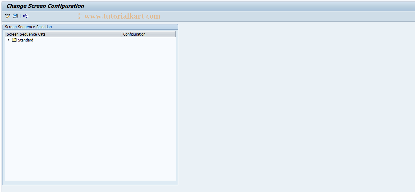SAP TCode REORRR0104 - RR: Screen Configuration