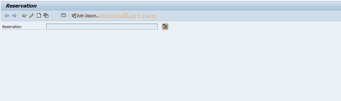 SAP TCode REORRS - Edit Reservation