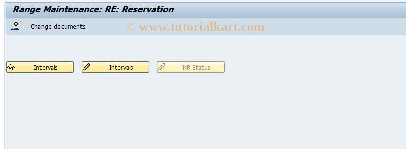 SAP TCode REORRSIDINT - Number  Range Maintenance: Reservation