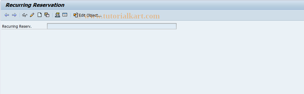 SAP TCode REORRSREC - Edit Recurring Reservation