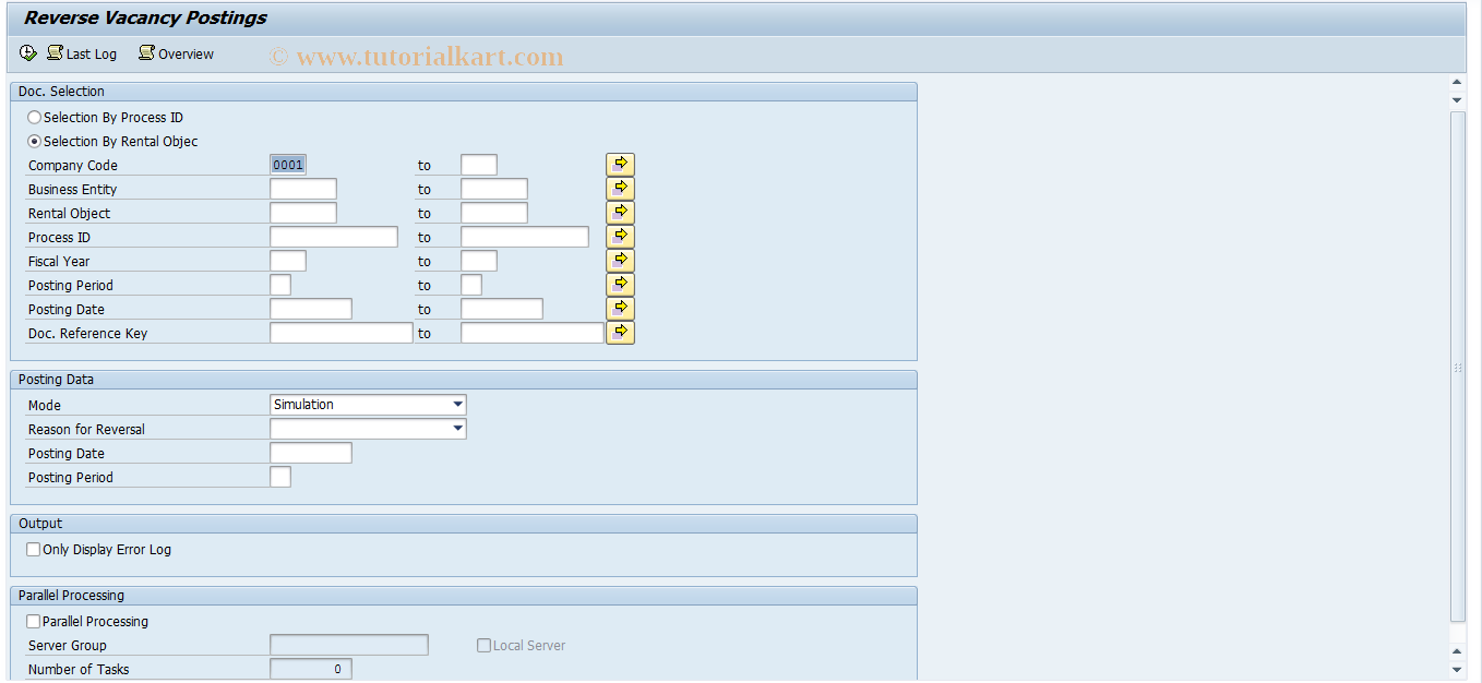 SAP TCode RERAVPRV - Reverse Vacancy Postings