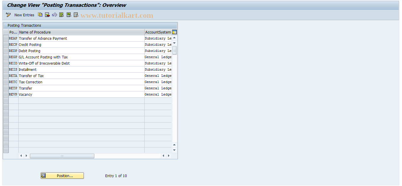 SAP TCode RERAZD - Posting Transactions