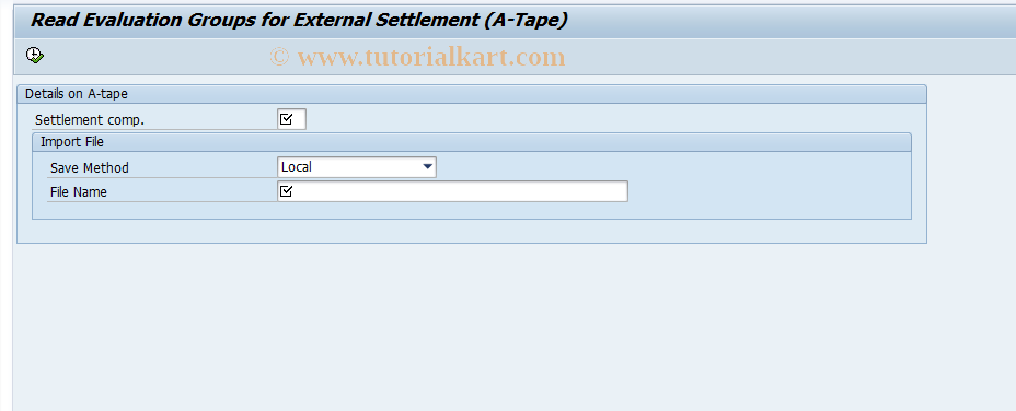 SAP TCode RESCA - Import A-tape