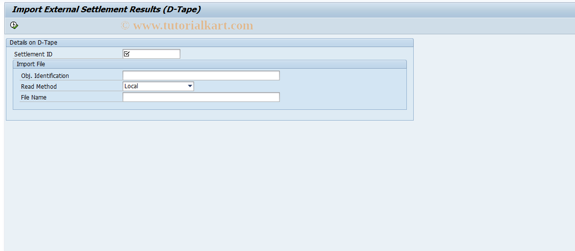 SAP TCode RESCD - Import D-tape