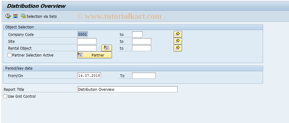 SAP TCode RESCDC - Distribution Overview