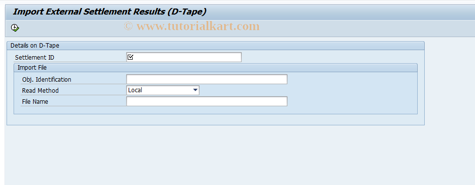 SAP TCode RESCDCO - Import D-Tape for COA