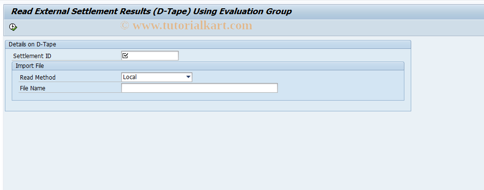SAP TCode RESCD_BY_EVALGRP - Import D-Tape by Evaluation Group