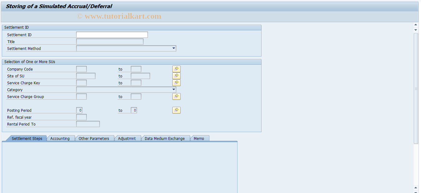 SAP TCode RESCFIXAL - Storing of Accrual/Deferral