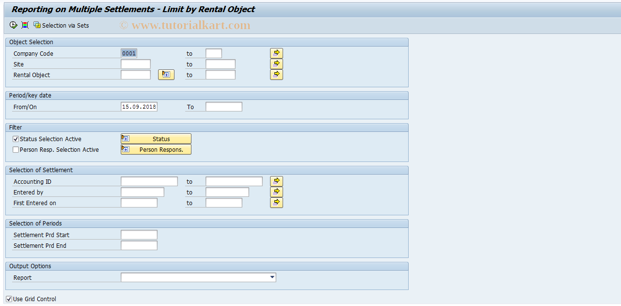 SAP TCode RESCISMULTIRO - Report on Multiple Settlements