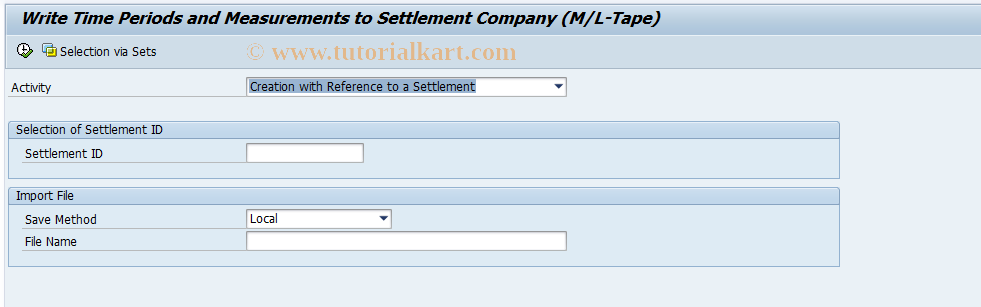 SAP TCode RESCML - Create M/L-Tape