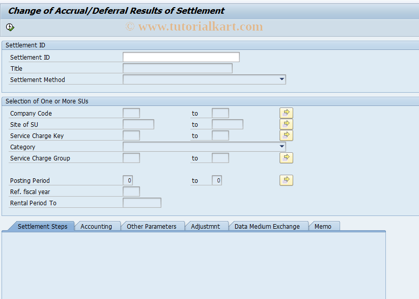 SAP TCode RESCMOAL - Change of Accrual/Deferral Results