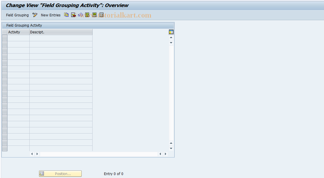 SAP TCode RESCPG0100 - PG: Field Modification per Activity