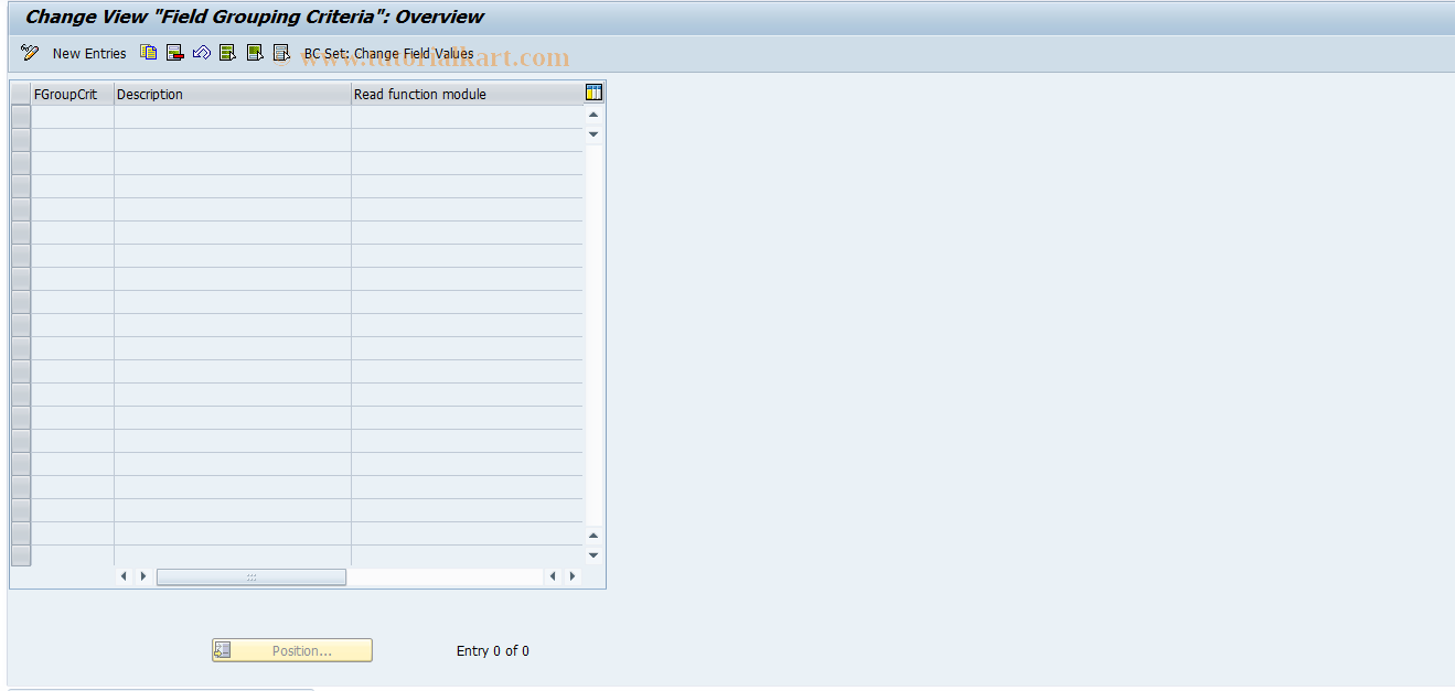 SAP TCode RESCSU0012 - SU: Field Modification Criteria